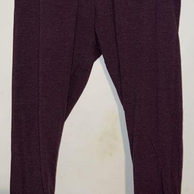 Victoria’s Secret Burgundy Varsity Style Yoga Leggings Size Large See Desc